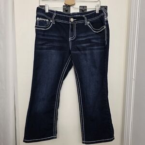 Maurices Blue Boot Cut Jeans with Contrast Stitching Size 11/12